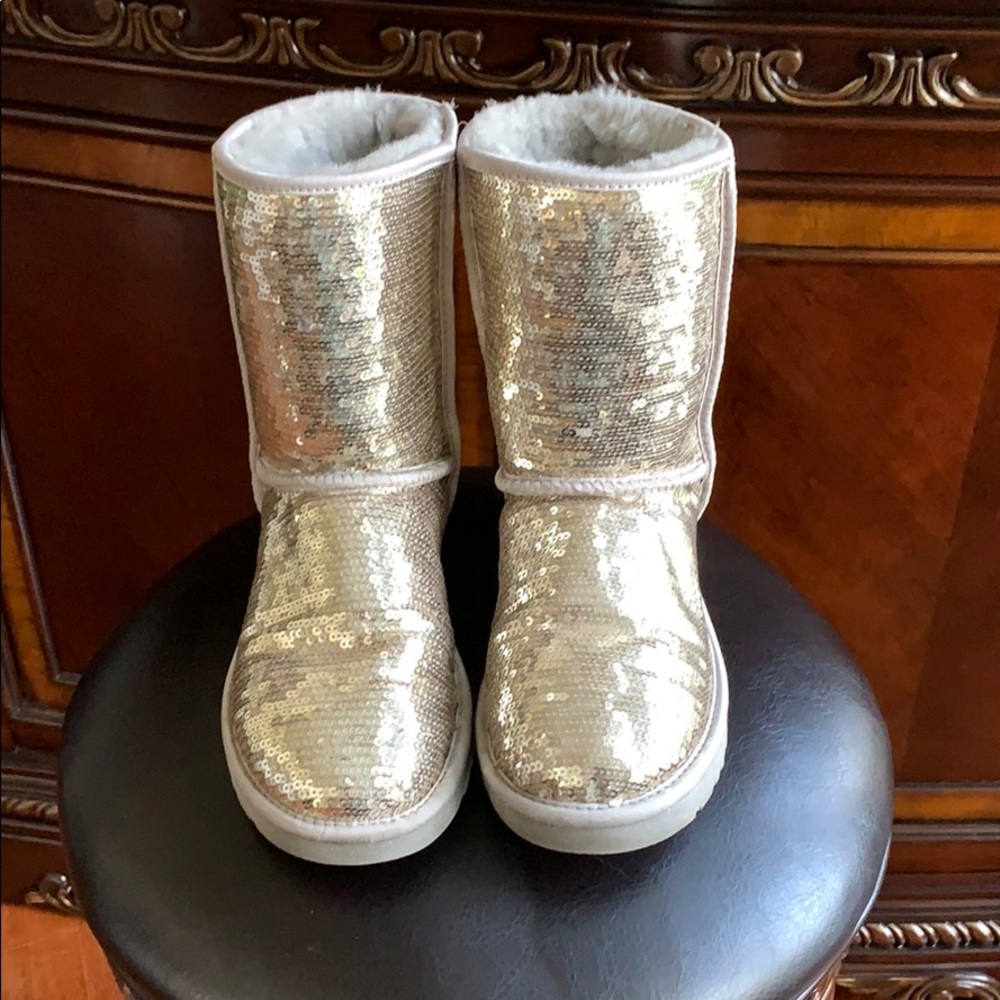 Silver Sequin UGGS